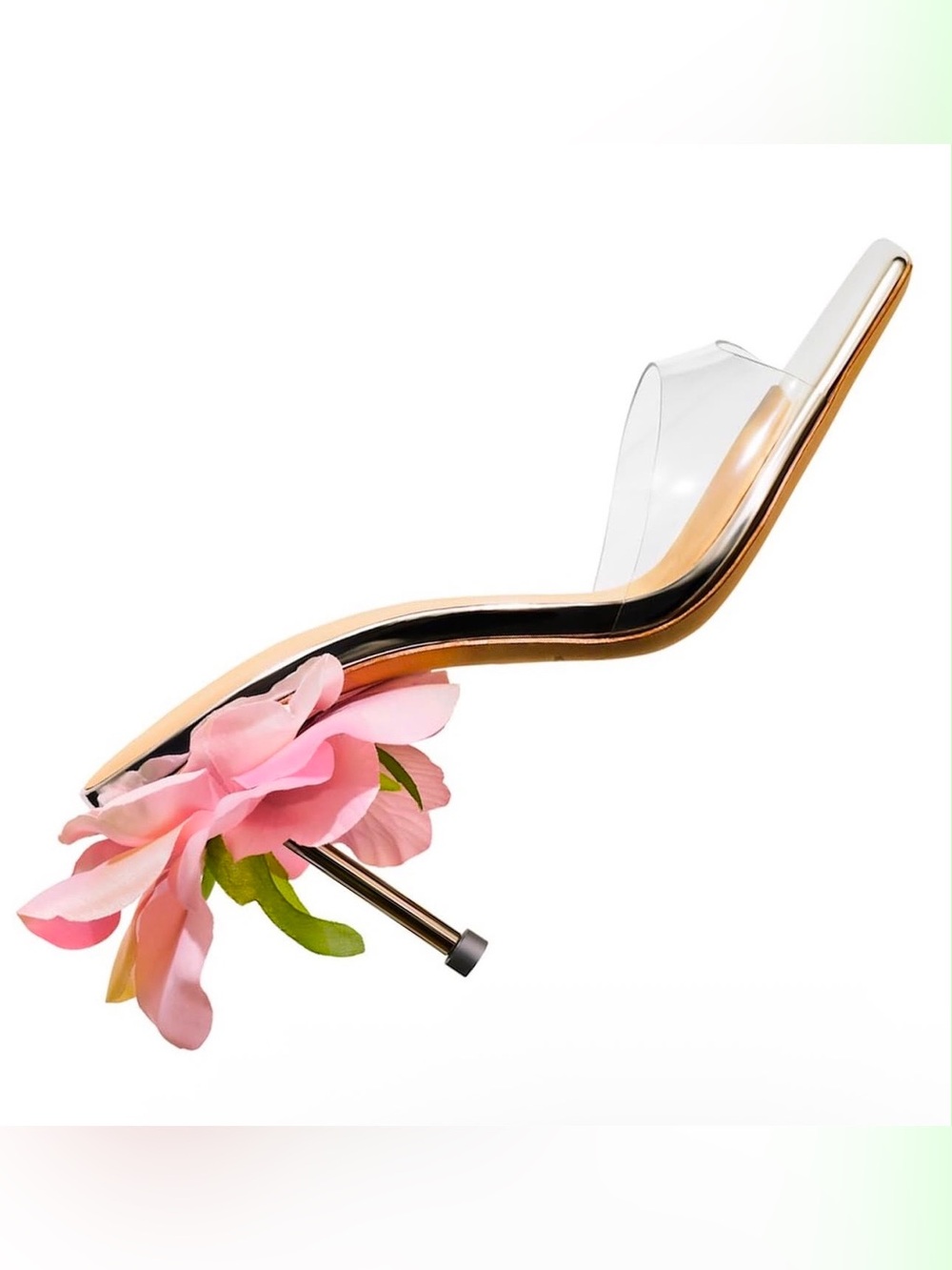 MAGDA BUTRYM X H&M Transparent-strap Mules With Rose Appliqué size 40